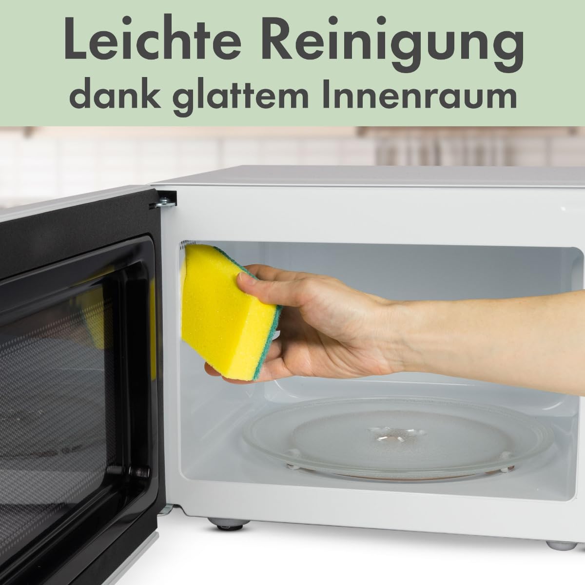 Bomann® Mikrowelle | 700 Watt | 6 Stufen | 20 Liter Garraum | 360° Drehteller | Timer mit Endsignal | Microwelle | Microwellengerät | MW 6014 CB weiß