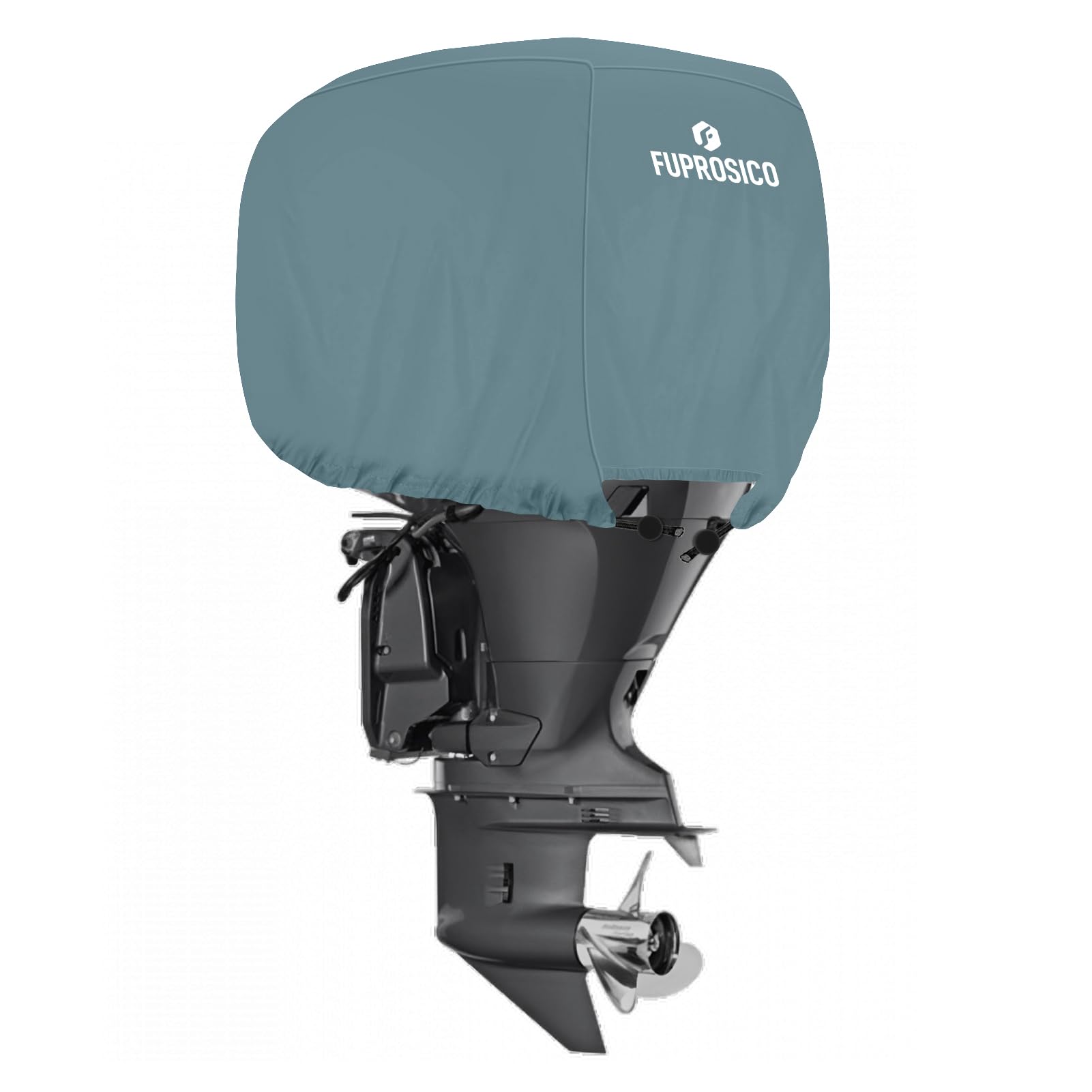Outboard Motor Cover Waterproof Heavy Duty 900D Oxford with Cotton Lining Boat Motor Cover Fits 115-225 HP Outboard Engine,Grey Green