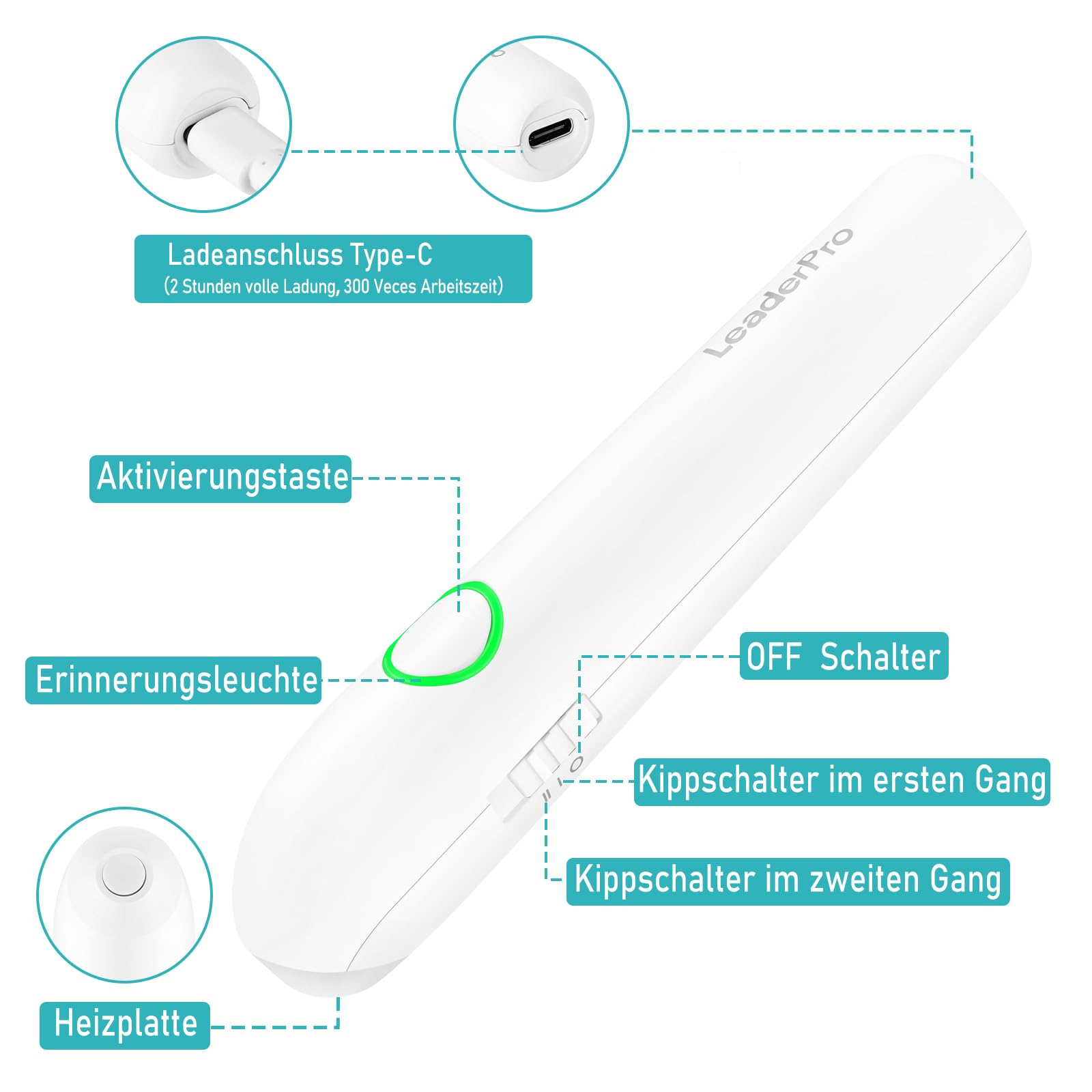 USB Insektenstichheiler Wiederaufladbar, Elektronischer Stichheiler zur Behandlung von Mückenstiche, Lindert Juckreiz und Schwellungen, Chemiefrei Mückenstich Hit, klein und handlich
