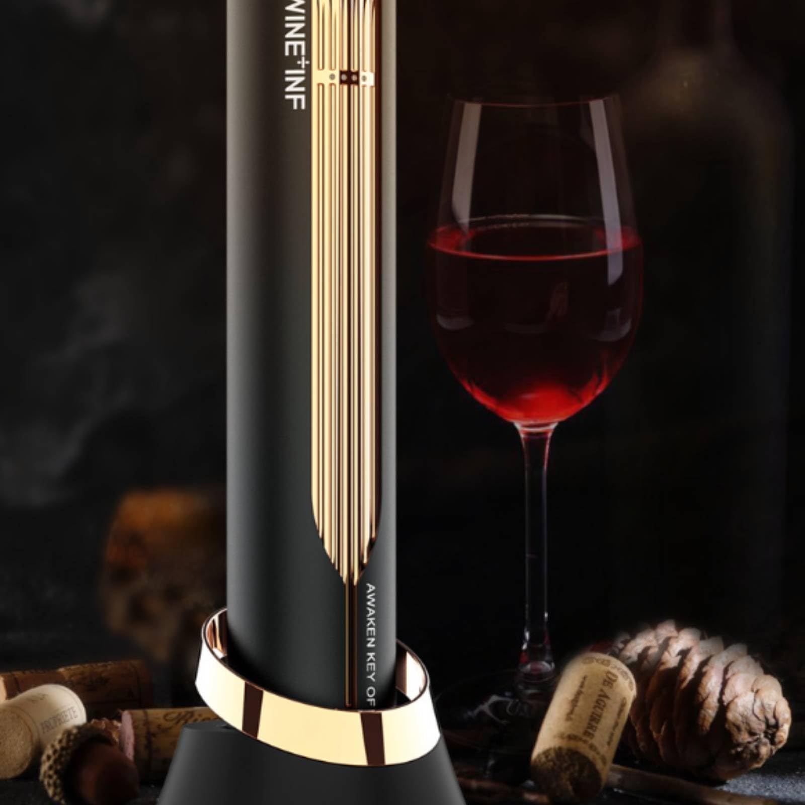 Sacacorchos Eléctrico Compacto | Recargable, Inalámbrico, Abrebotellas, para Restaurantes, anfitrionas