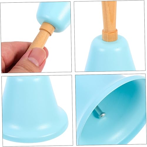 Vista 8 de NUOBESTY 2pcs Christmas Bells Cow Bells with Handles Bell Hand Wedding Hand Bell Desk Ringbell Service Metal Bell Serveice Bell Outdoor Kid Toys