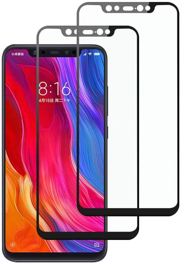 Widamin 2Pack, Screen Protector Compatible with Xiaomi mi 8, Premium Tempered Glass with Full Coverage，9H Hardness, [Crystal Clearity], [Scratch-Resistant], [No-Bubble] For Xiaomi mi 8