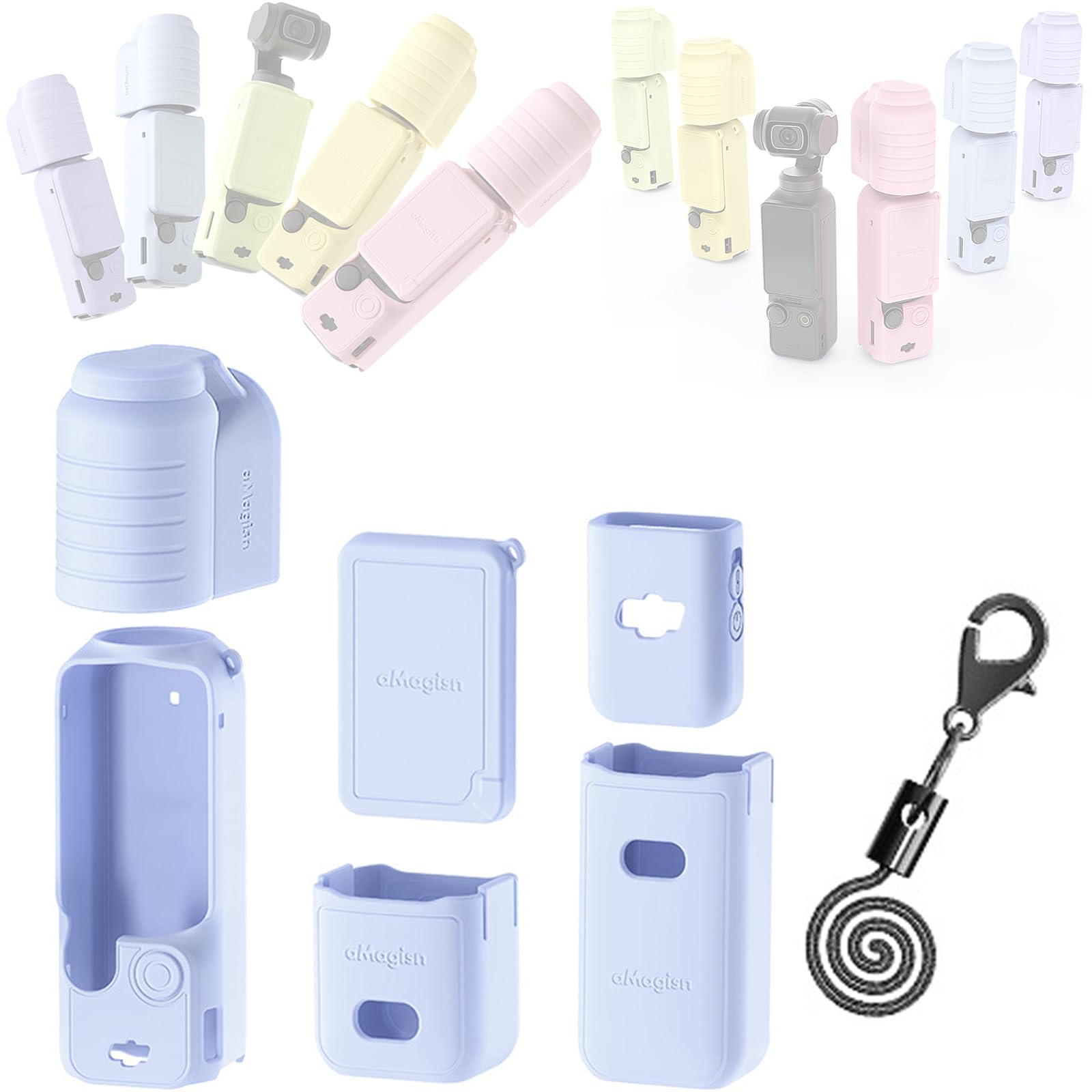 Amazon | Honbobo DJI Pocket 3用 シリコンカバー 保護ケースハンドル