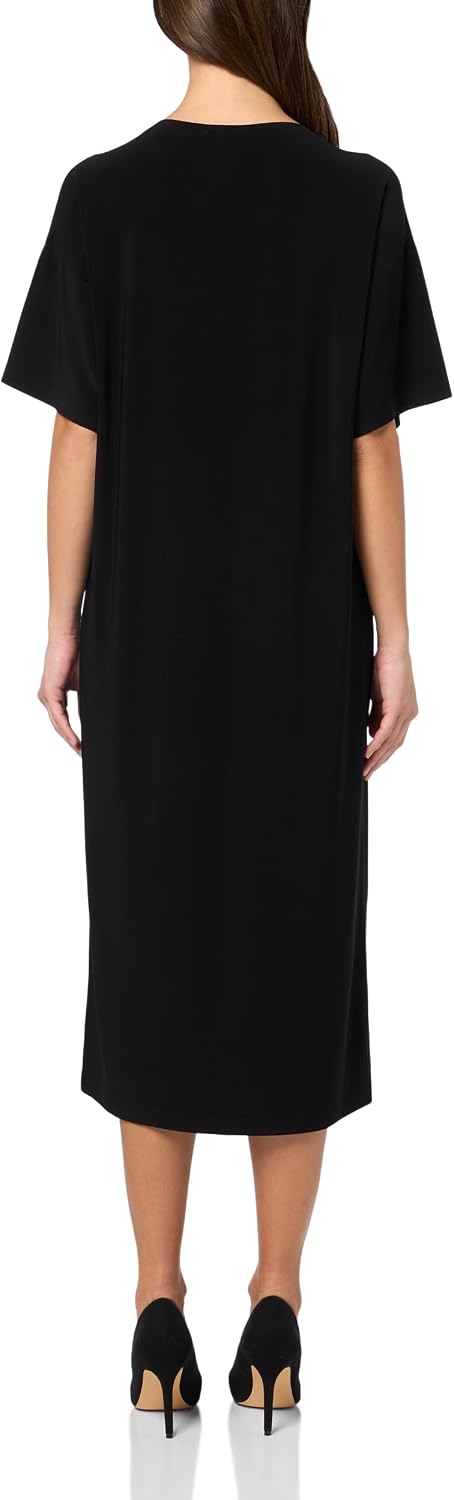 Norma Kamali Women's Short Sleeve Boxy Dress to Midcalf