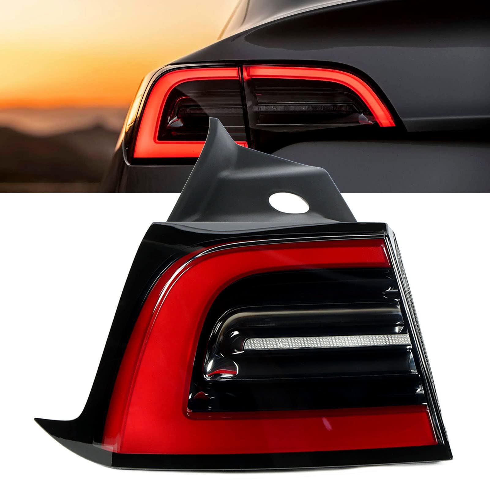 Fanale Posteriore per Model 3 2020-2022, Sostituzione fanale Posteriore Esterno per Model Y 2020-2022, Gruppo Lampada Freno Posteriore Stop Indicator Light (Sinistra 11502086 00