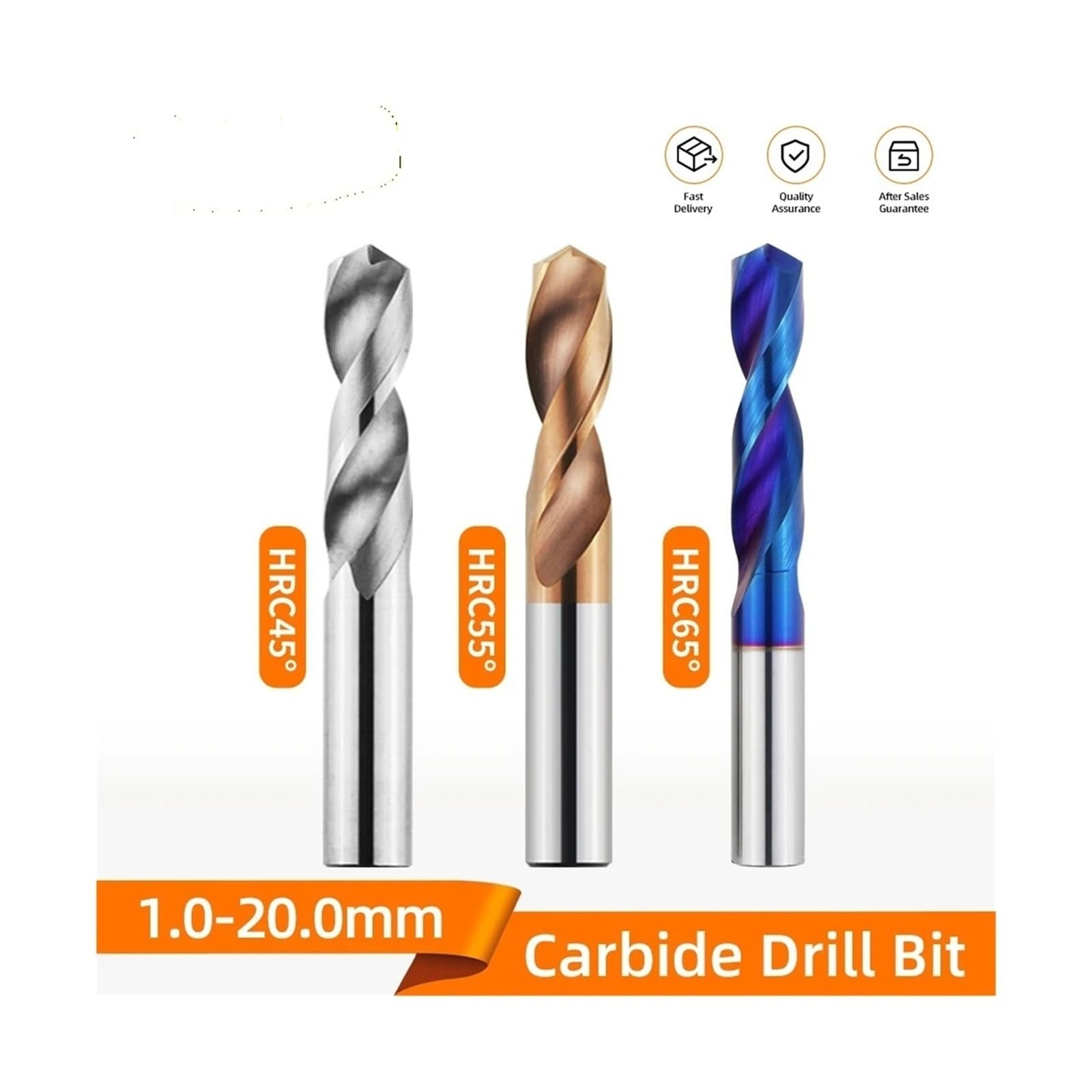 1PCS Punte da trapano in metallo duro Punte in metallo duro Punta elicoidale in acciaio al tungsteno for la lavorazione dei metalli Utensili di perforazione for tornio CNC 1.0-10.0mm(8.7mm)