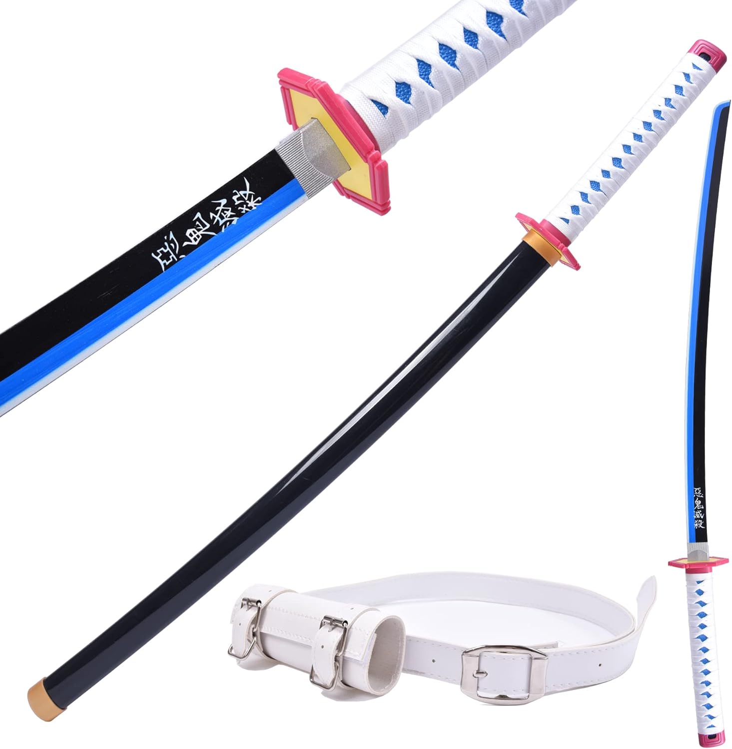 41" Cospaly Sword Anime Replica Sword Suitable for Character Dress up, Anime Lovers Collection Decoration blue Tomioka Giyuu