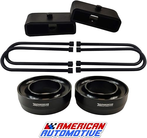 American Automotive Compatible con Ram 2500 3500 2003-2011 Kit de elevación completa 2WD 2.5 pulgadas Billet Espaciadores de resorte delantero +