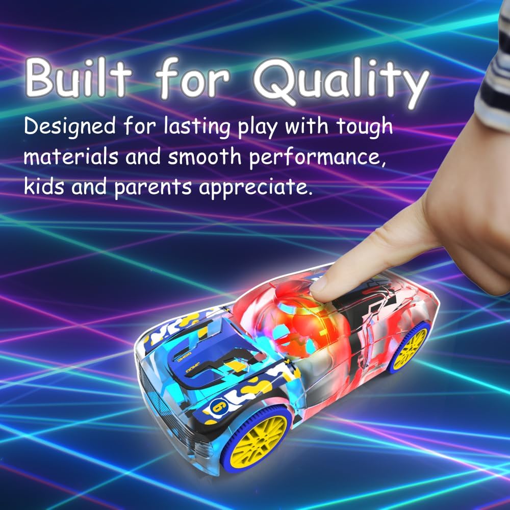 Racers LED ライトアップ プルバック レースカー 子供用 フリクション式 【Scania】 点滅モーション起動LEDライト付き
