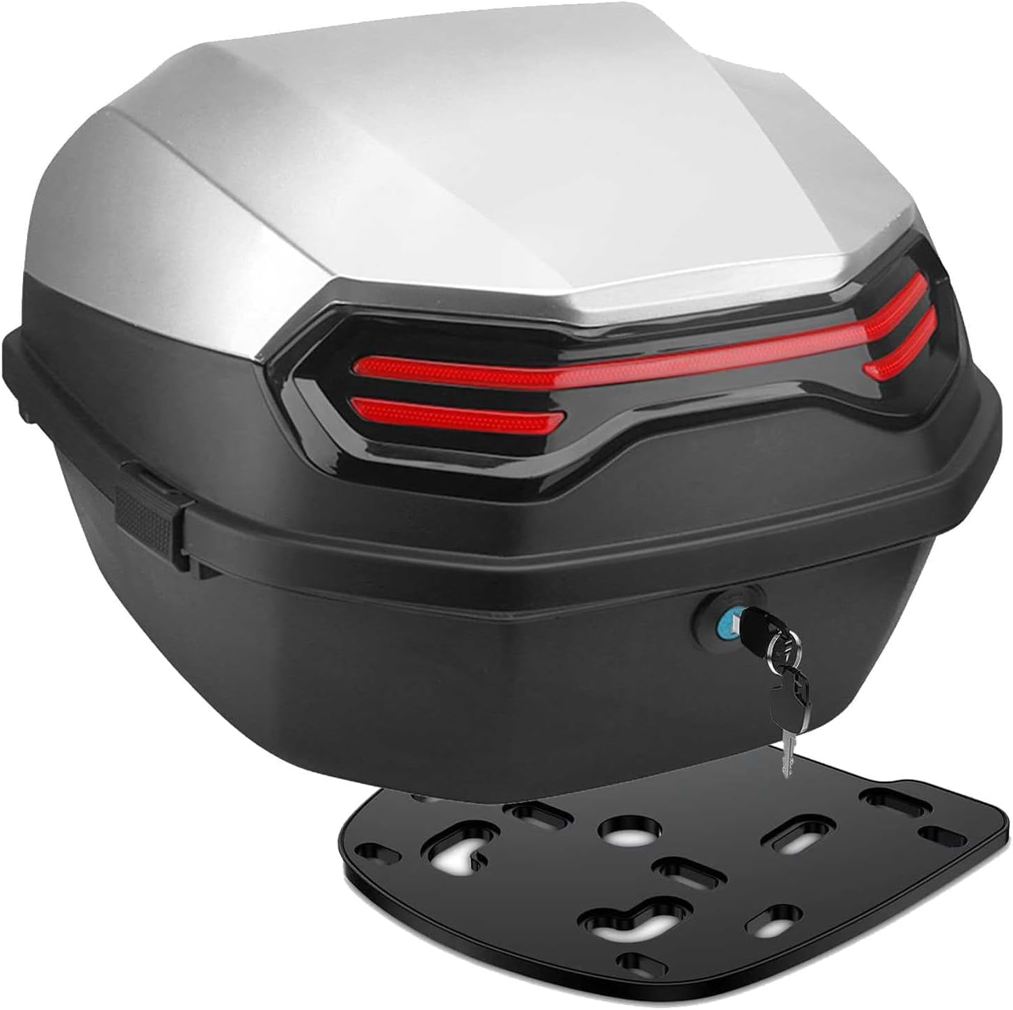 バイク用リアボックス 37cm×33cm×24cm トップケース バッテリカー