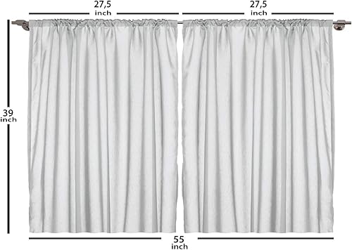 Miniatura 2 de Ambesonne Synthwave Kitchen Curtains, Retro Futurism Inspired Illustration Artwork with Sun and Palms, Window Drapes 2 Panel Set for Kitchen Cafe