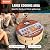 VEVOR X-Marks Fire Pit Grill Grate, Round Cooking Grate, Heavy Duty Steel Campfire BBQ Grill Grid with Handle and Support X Wire, Portable Camping Cookware for Outside Party & Gathering, 30 Inch Black