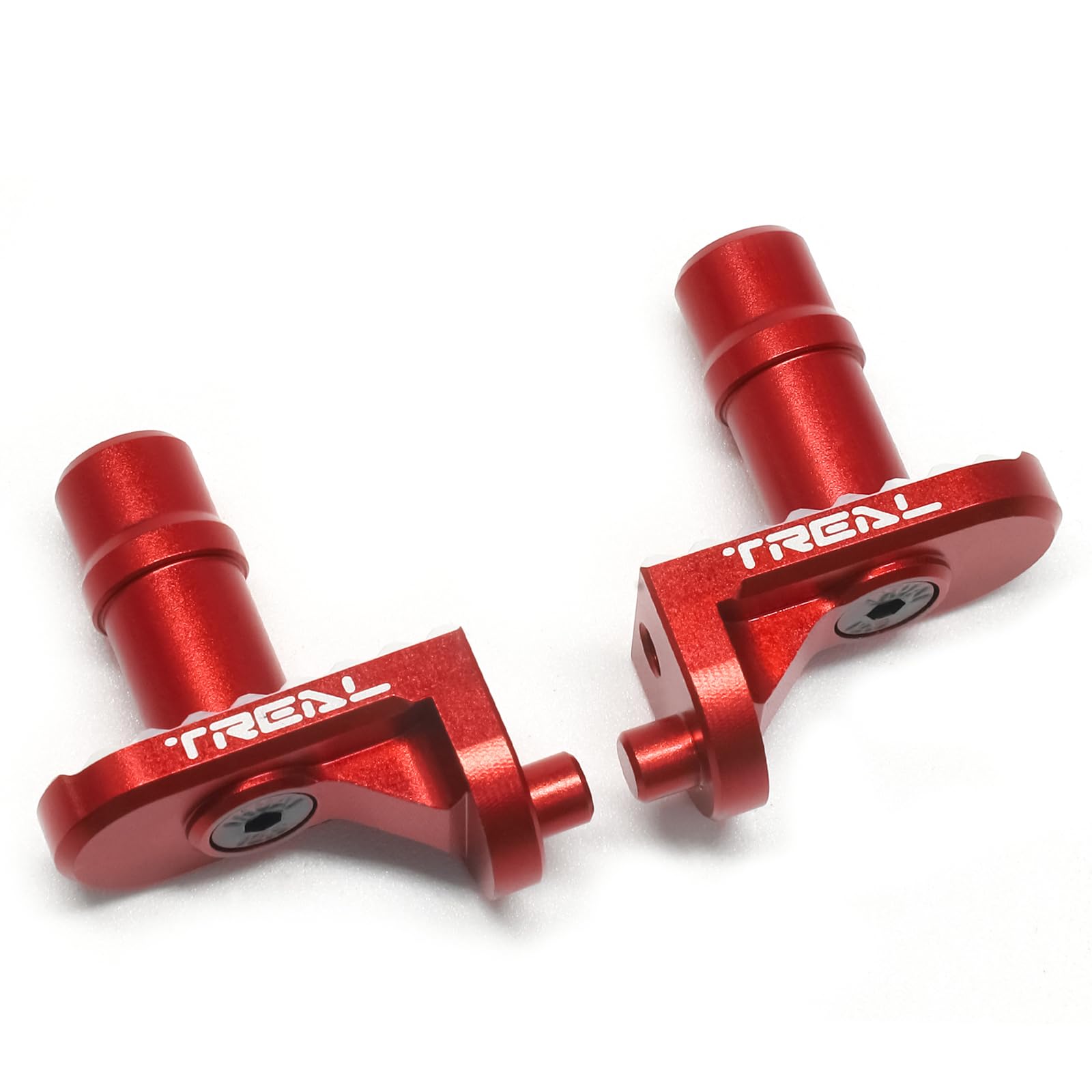 TREAL Aluminum 7075 Foot Pegs (2P) CNC Machined Upgrades for Losi 1/4 Promoto MX(Red)