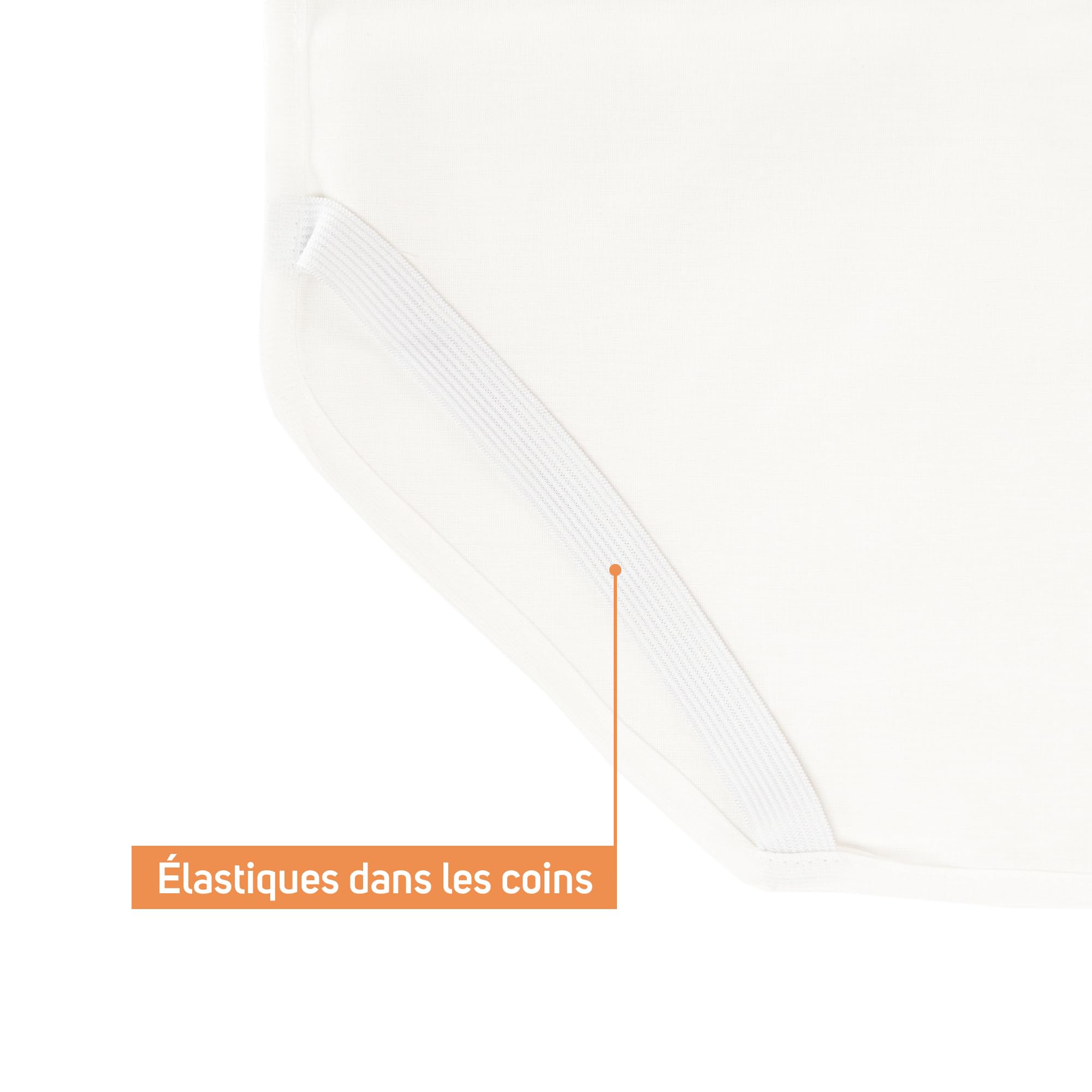 Ti TIN | Lot de 6 Draps Housses pour Lit Enfant/Bébé, 52x132 cm | pour Lit Empilable et Transportable - Drap Housse Respirant et Réglable - École et Garderie - 100% Coton - Couleur Blanc