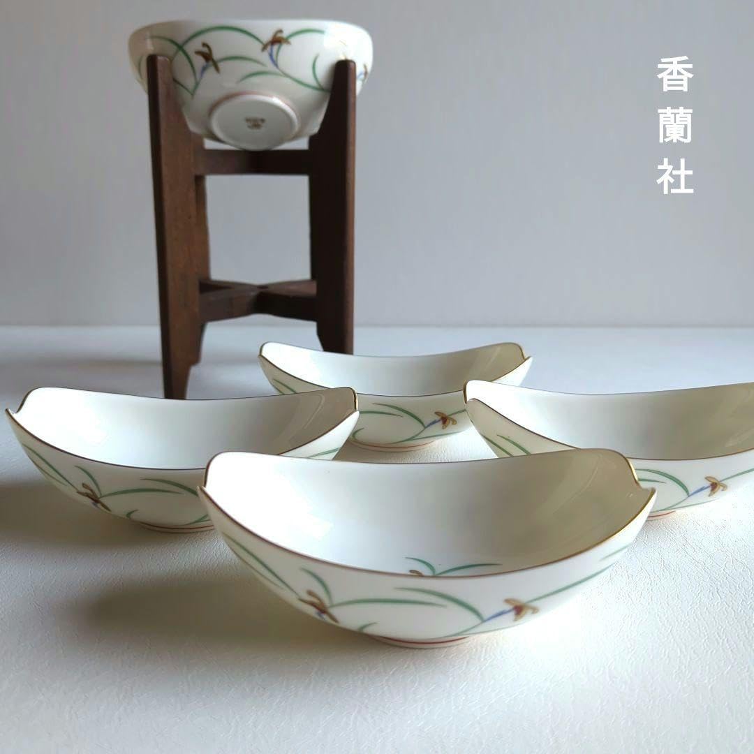 Amazon.co.jp: 香蘭社 リンドフィールド舟型小鉢 5客揃