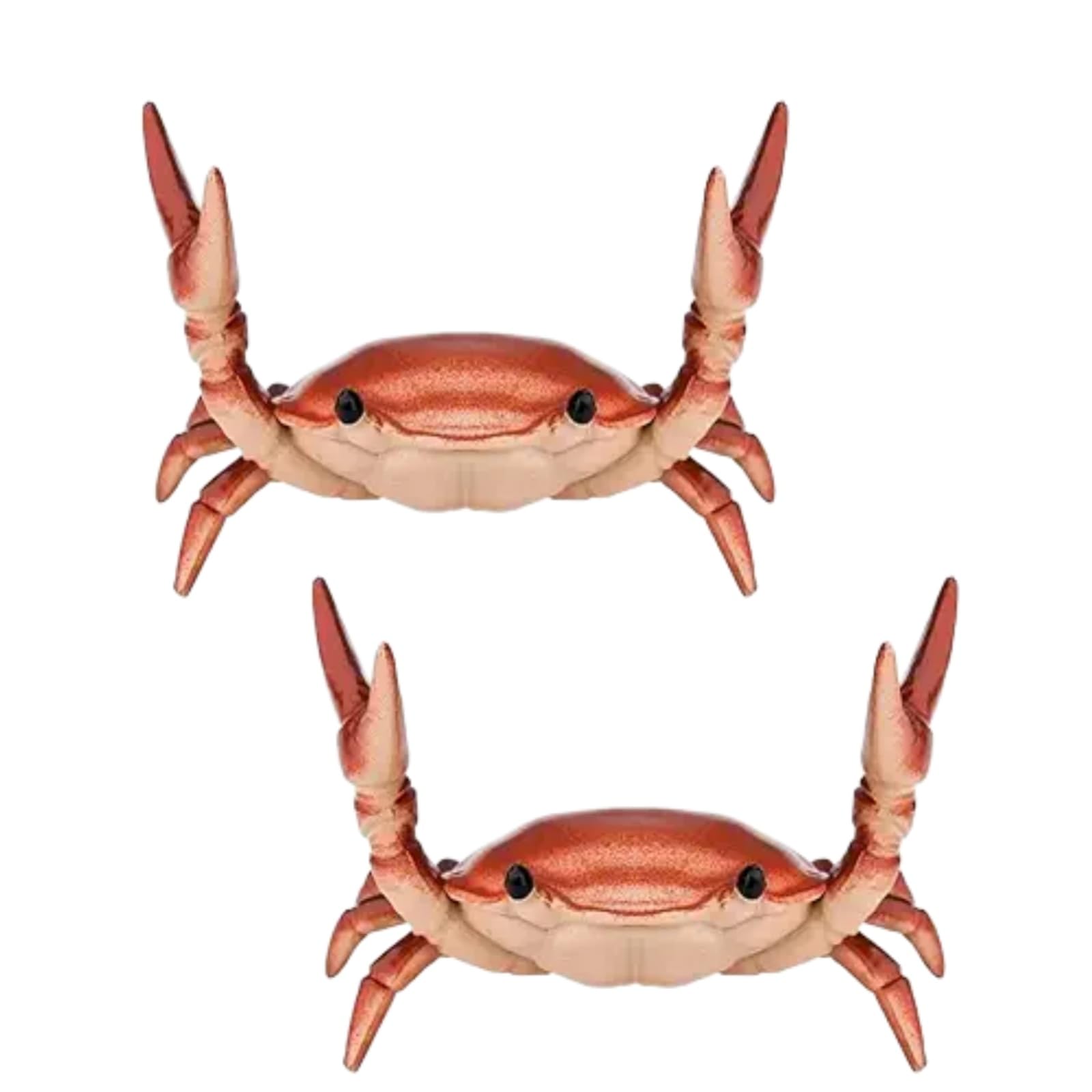 2Pcs Creative Crab Pen Holder Weightlifting Crabs Pen Stand Storage Rack, Office Desktop Decoration,Pencil Holders Desk Supplies Holders and Dispensers,Desk Accessories and Workspace Organizers (Red)