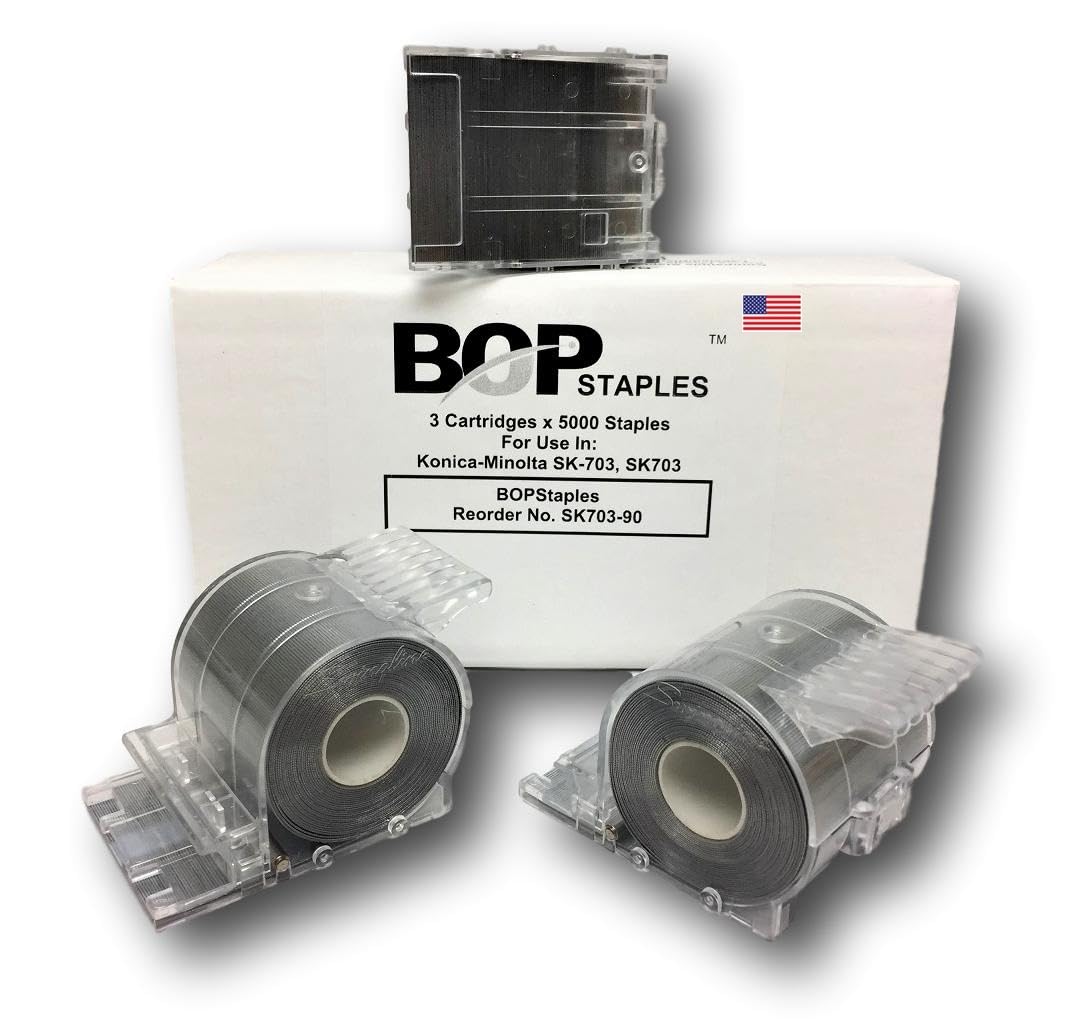 Brand Compatible for Konica-Minolta SK-703, SK703 Staples, Staple Cartridge Refills (3 Cartridges X 5000)