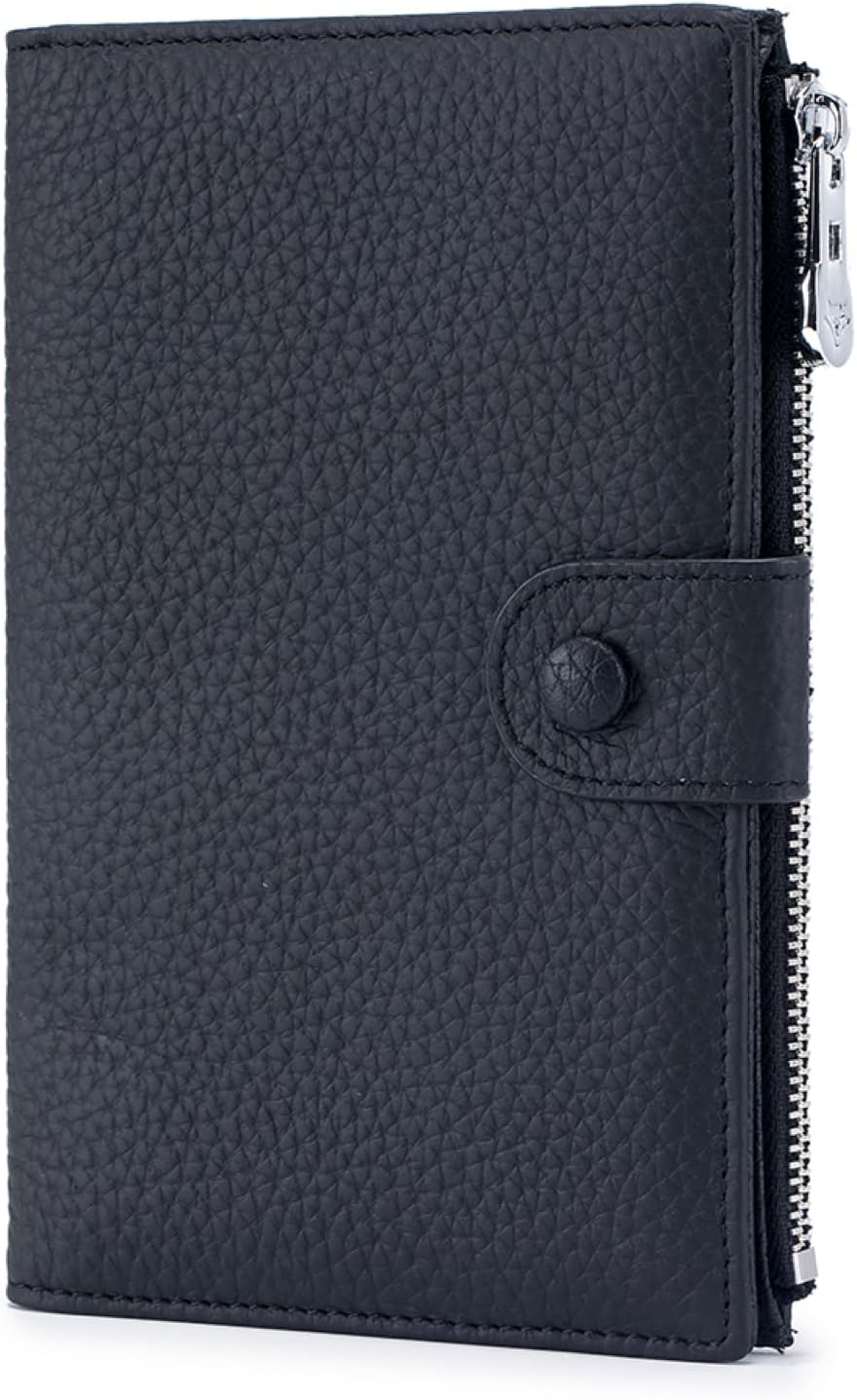 Genuine Leather RFID Blocking Passport Holder Wallet, Multi-Functional Travel Document Organizer with SIM Card Slots (Black)
