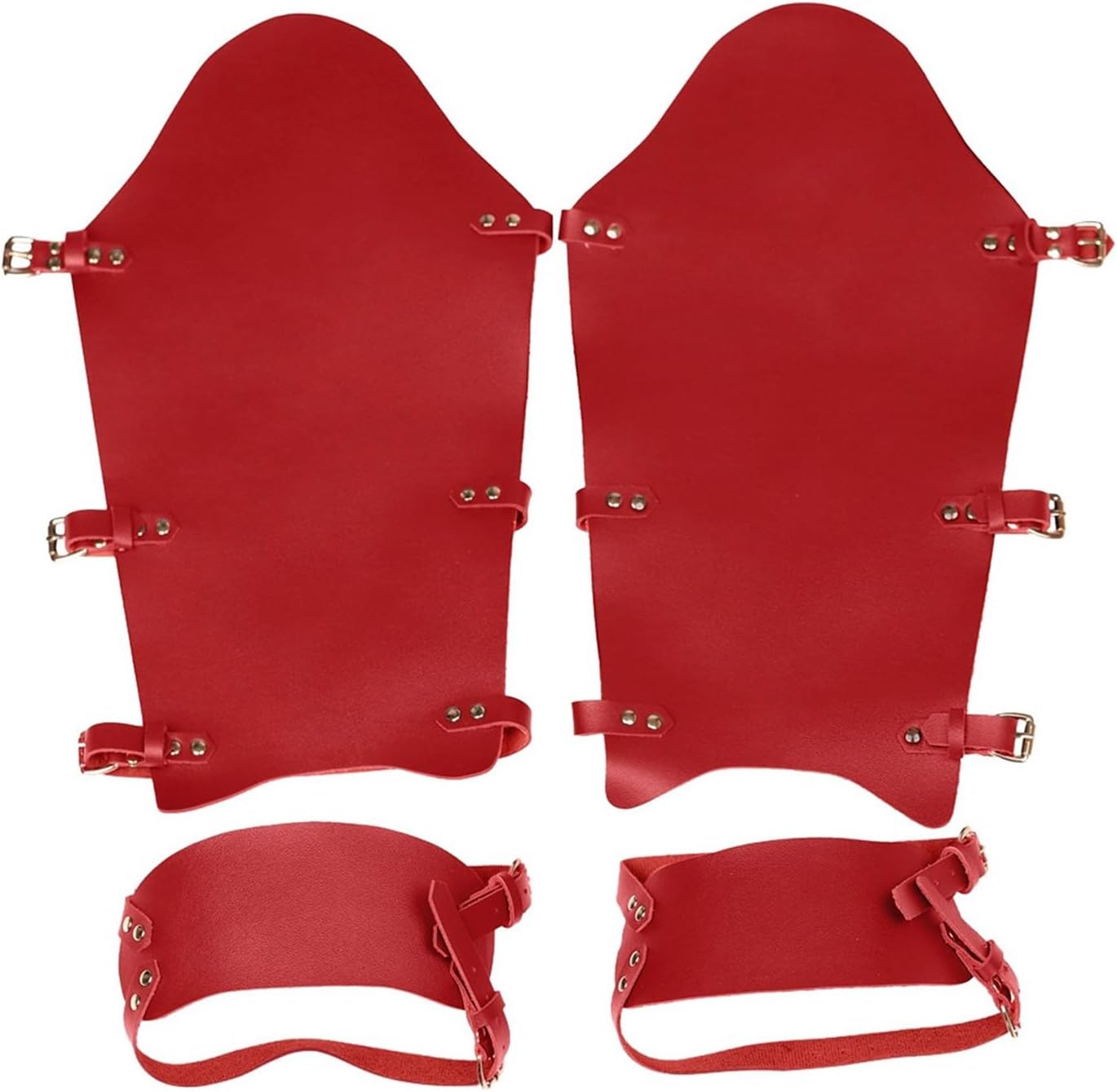 Faux Leathers Boot Cover Spats Medieval Gaiters Knight Warrior Leg Guards Costume Accessories For Halloween