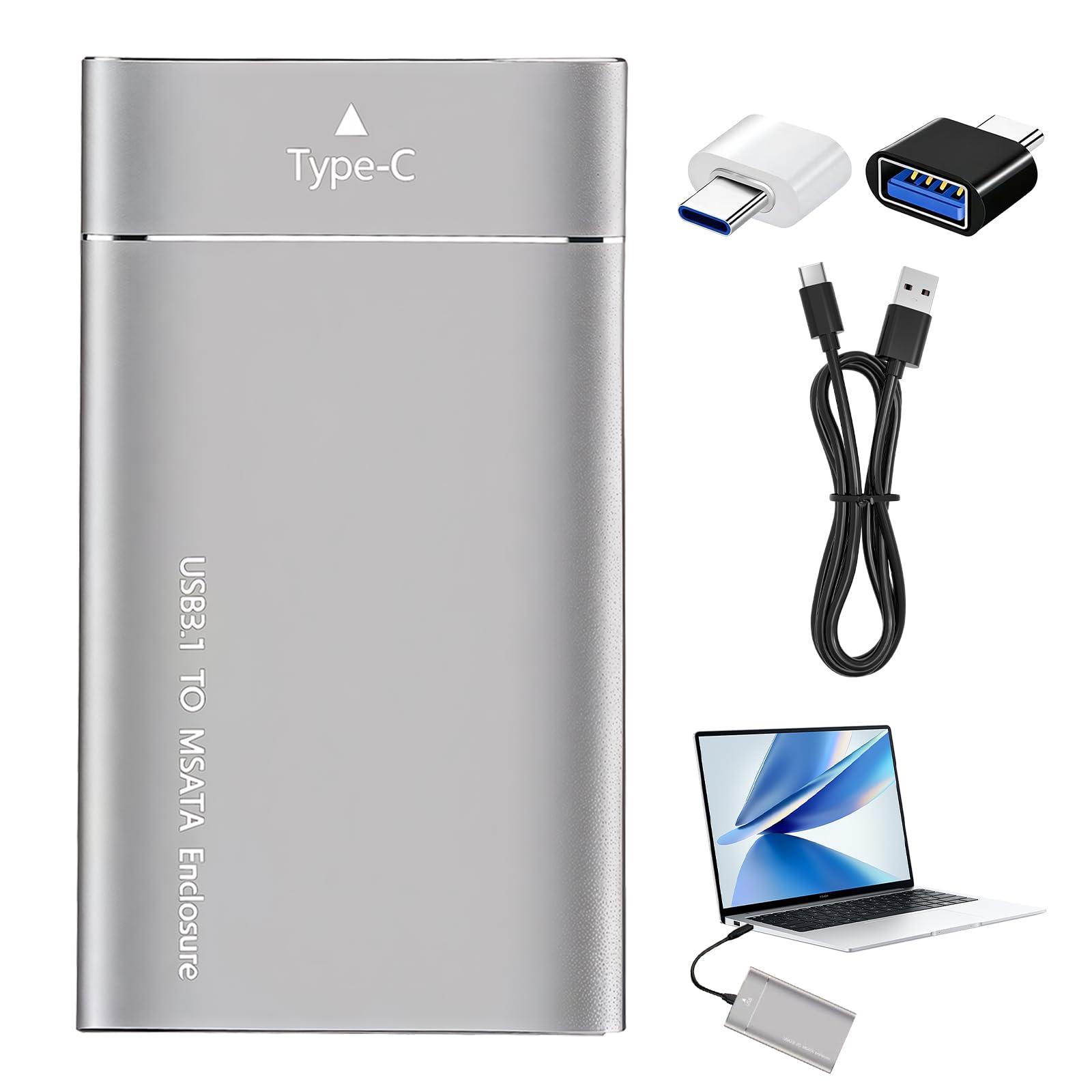 AOUZOVLI Festplatte Extern 1TB, External Hard Drive 1TB, Externer Speicher – Hohe Übertragungsgeschwindigkeit, Breite Kompatibilität, Schlank und Tragbar, Geeignet für PS5/PS4/Laptops