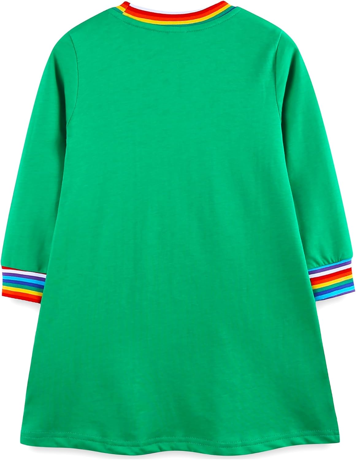 Bumeex Girl's Long Sleeve Dresses Cotton Christmas Cute Embroidery Applique Swing A-Line Casual Tunic Playwear 2-13 Years - Image 2