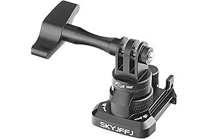 360-Degree GoPro Helmet Head Mount with Quick Release Buckle Clip