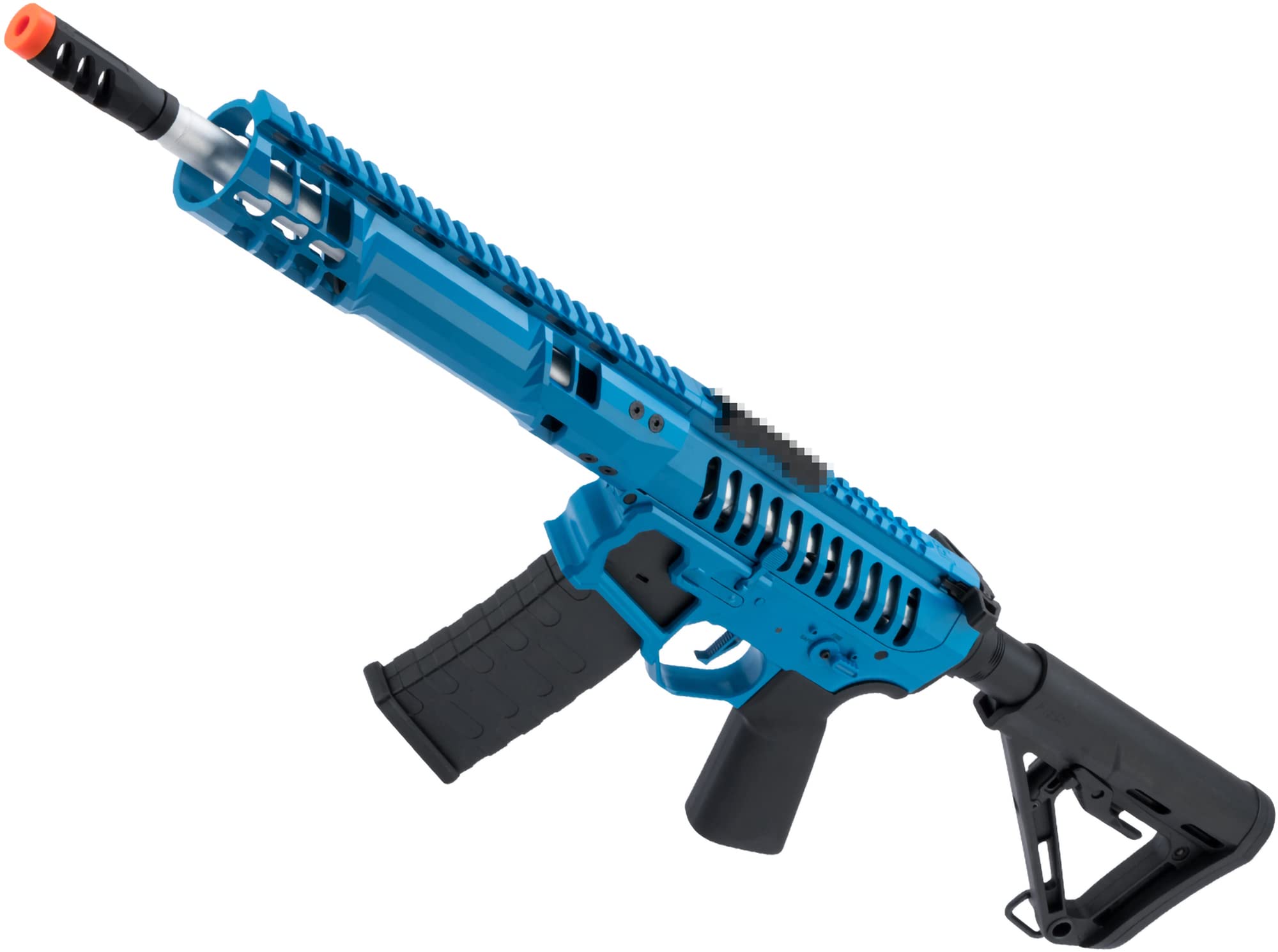 Evike Airsoft - EMG F-1 Firearms SBR AEG Practice Airsoft Rifle w/eSE Electronic Trig (Model: Blue/RS-3 350 FPS)