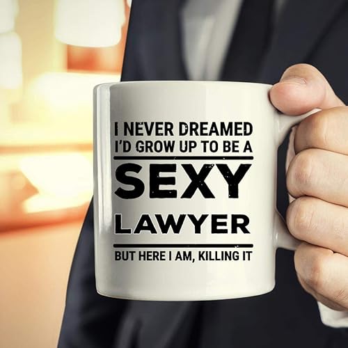 Miniatura 4 de Taza de café con diseño de abogado de Dreamed Grow Up Sexy Lawyer Lawyer Law Taza de café – Secretario Paralegal Tribunal Juez Defensor Defensor