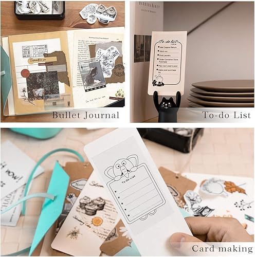 Miniatura 8 de Phomemo 1 mini impresora térmica de bolsillo con etiqueta engomada M02 y 3 rollos de papel