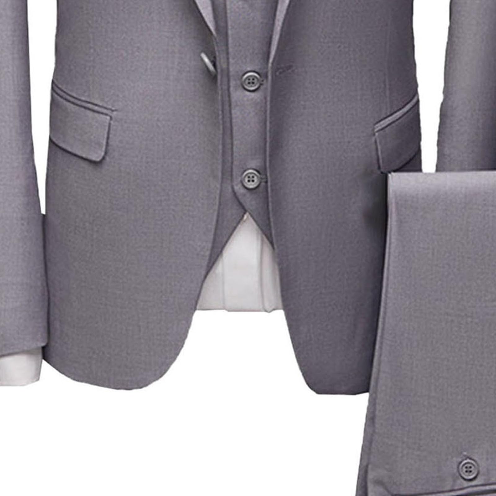 Traje Formal de Hombre de Tres Piezas: Chaqueta Ajustada un botón, Esmoquin para Negocios o Bodas, Chaleco y pantalón.