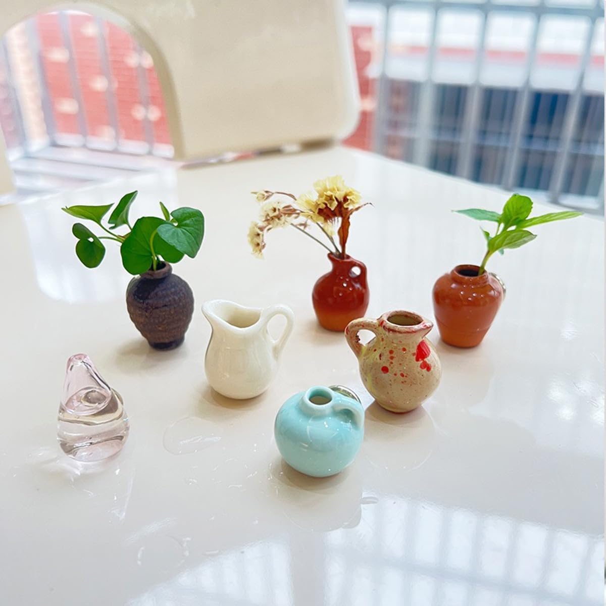 8 Adet Mini Buzdolabı Saksı Mıknatısları, Dekoratif Tasarımlı, 3D