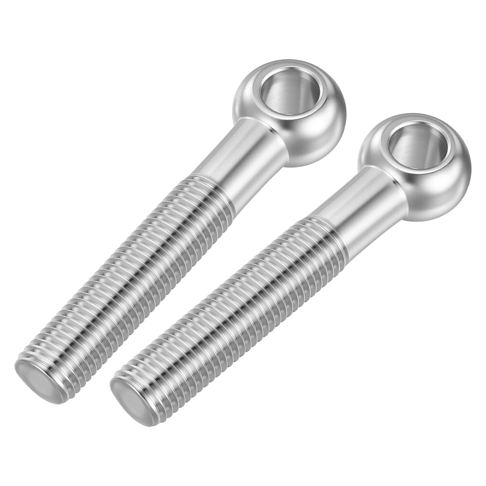 METALLIXITY Machine Shoulder Lift Eye Bolt (M20x120) 2Pcs, 304 Stainless Steel 18-8 Silver Fisheye Bolt, Rigging for Pipeline Gate Valves, Construction Steel Pipes & Home Renovation — image 1