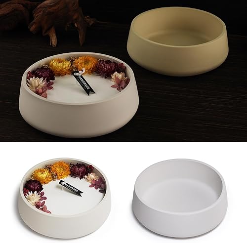 Miniatura 10 de Moldes ovalados para tarros de velas, moldes creativos de silicona para vasos, bandeja de almacenamiento de contenedor de hormigón para