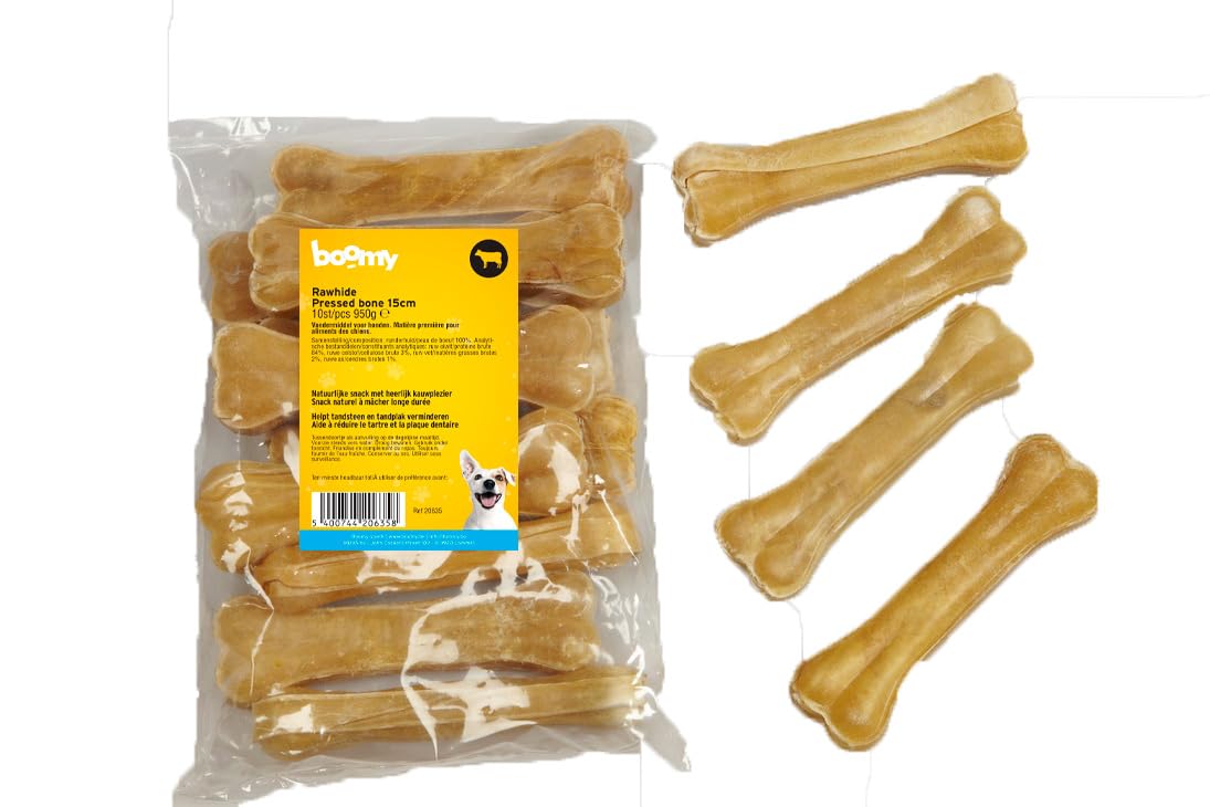 Boomy - Bocadillos para perros - Masticar Huesos - Cariño - 15cm - 10pcs