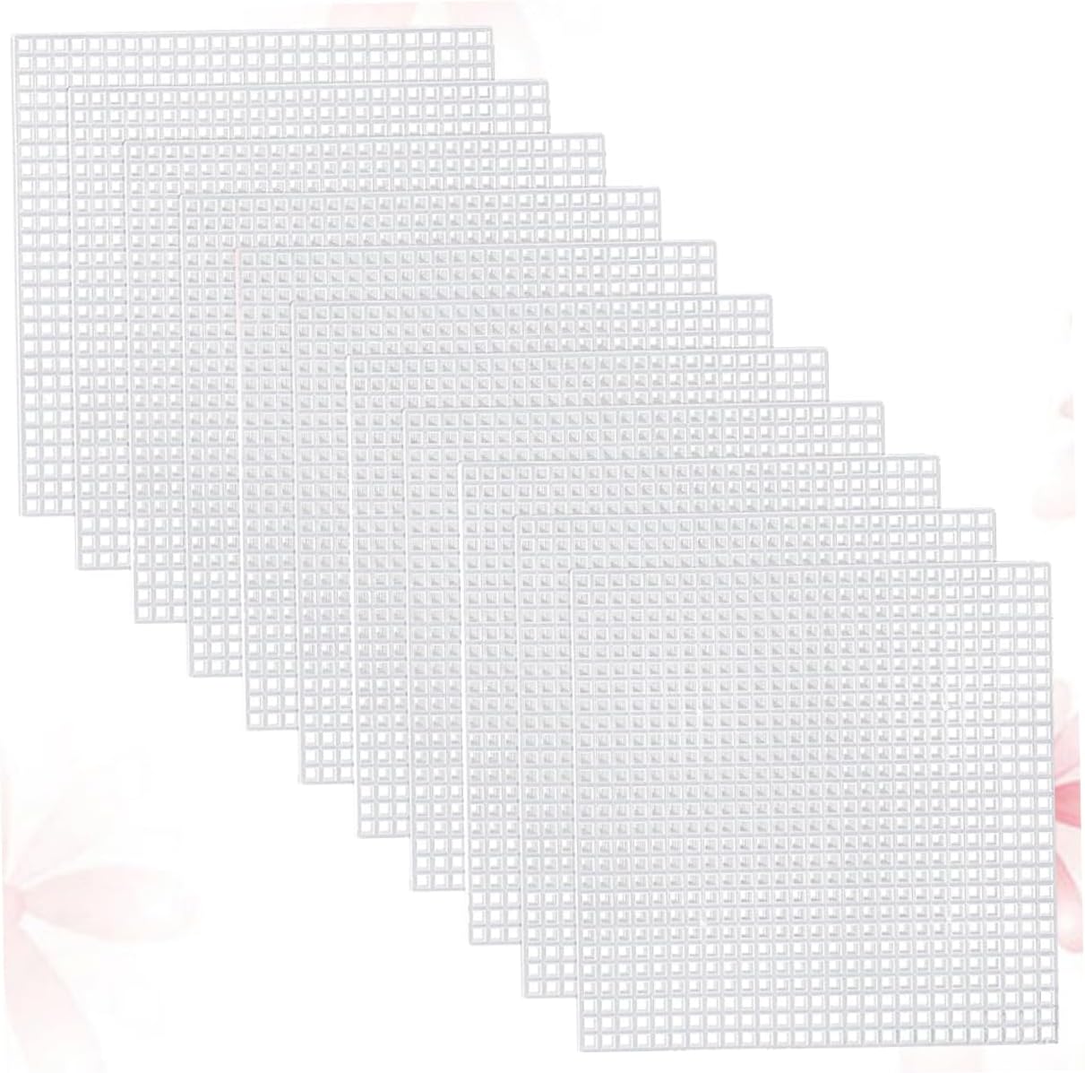Lurrose 90pcs Plastic Canvas Sheets for DIY Crafts Cross-Stitch Mesh for Embroidery Acrylic Yarn and Crochet Projects for Coasters and Pads