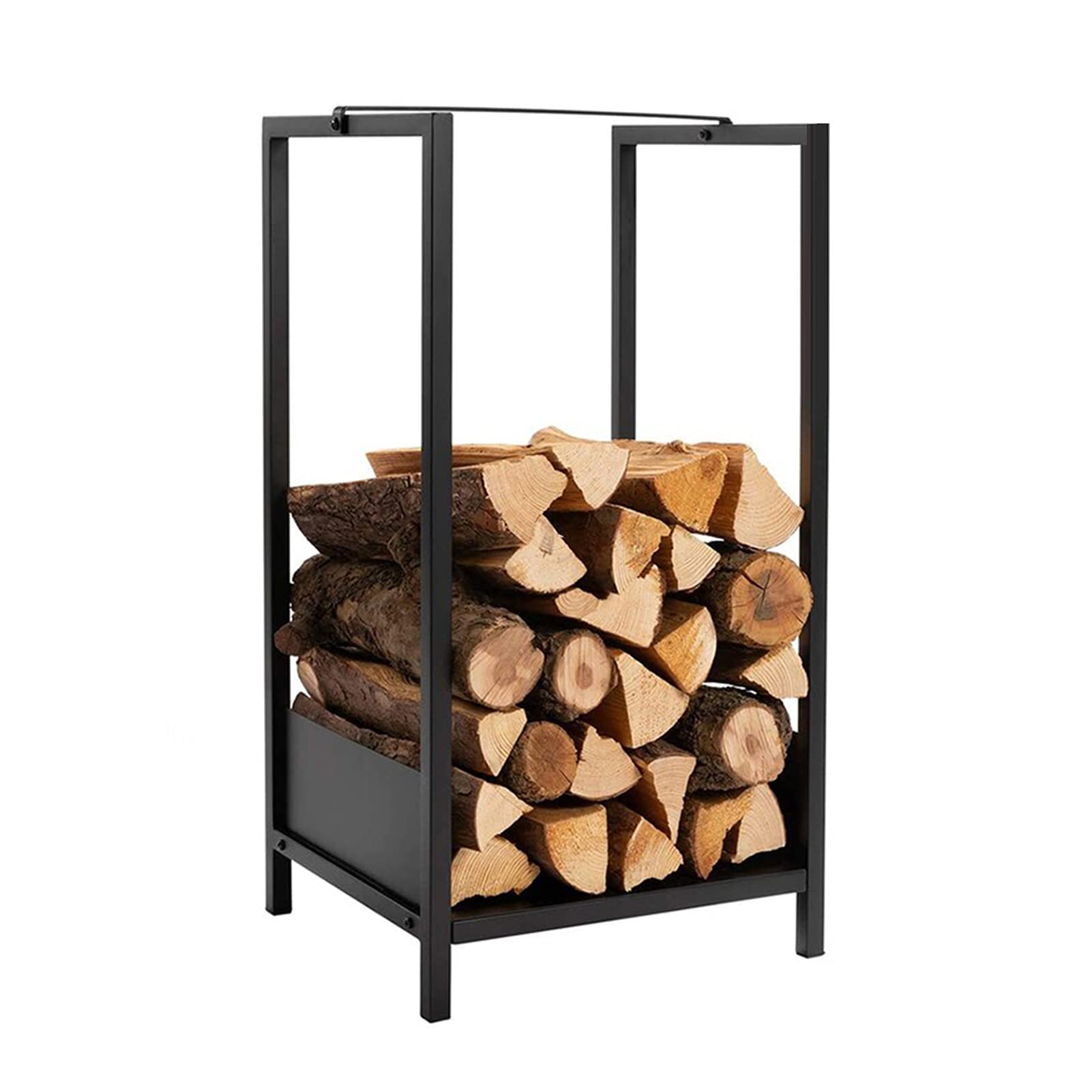 Culle portalegna Portalegna in Metallo Alto 75 Cm, Porta Legna per Caminetti da Interno Ed Esterno, Dispositivo di Impilamento della Legna di Grande capacità, Facile da Installare