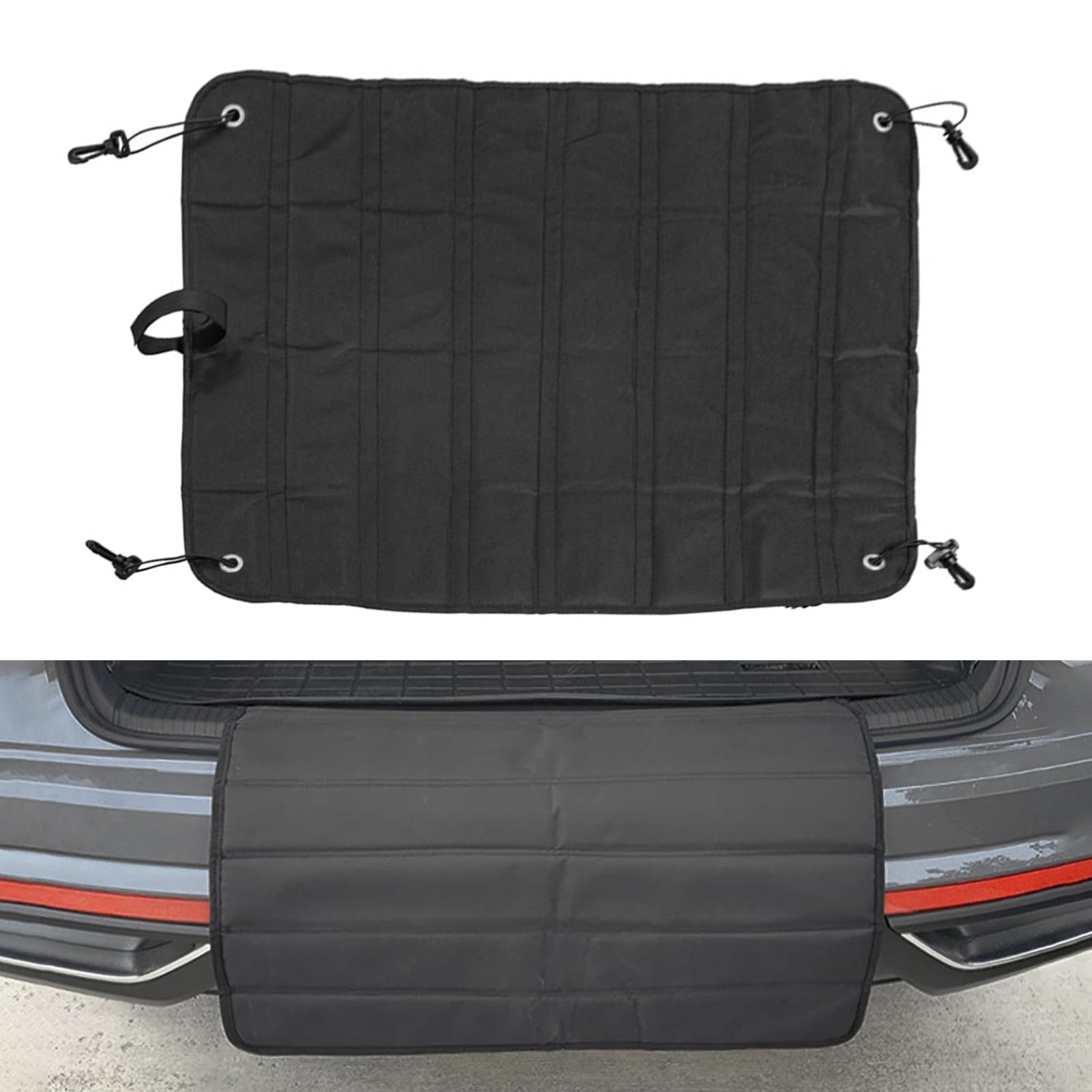 Munsesi Universal Car Boot Protector Mat, 31 x 25 Inch Foldable Bumper Protector