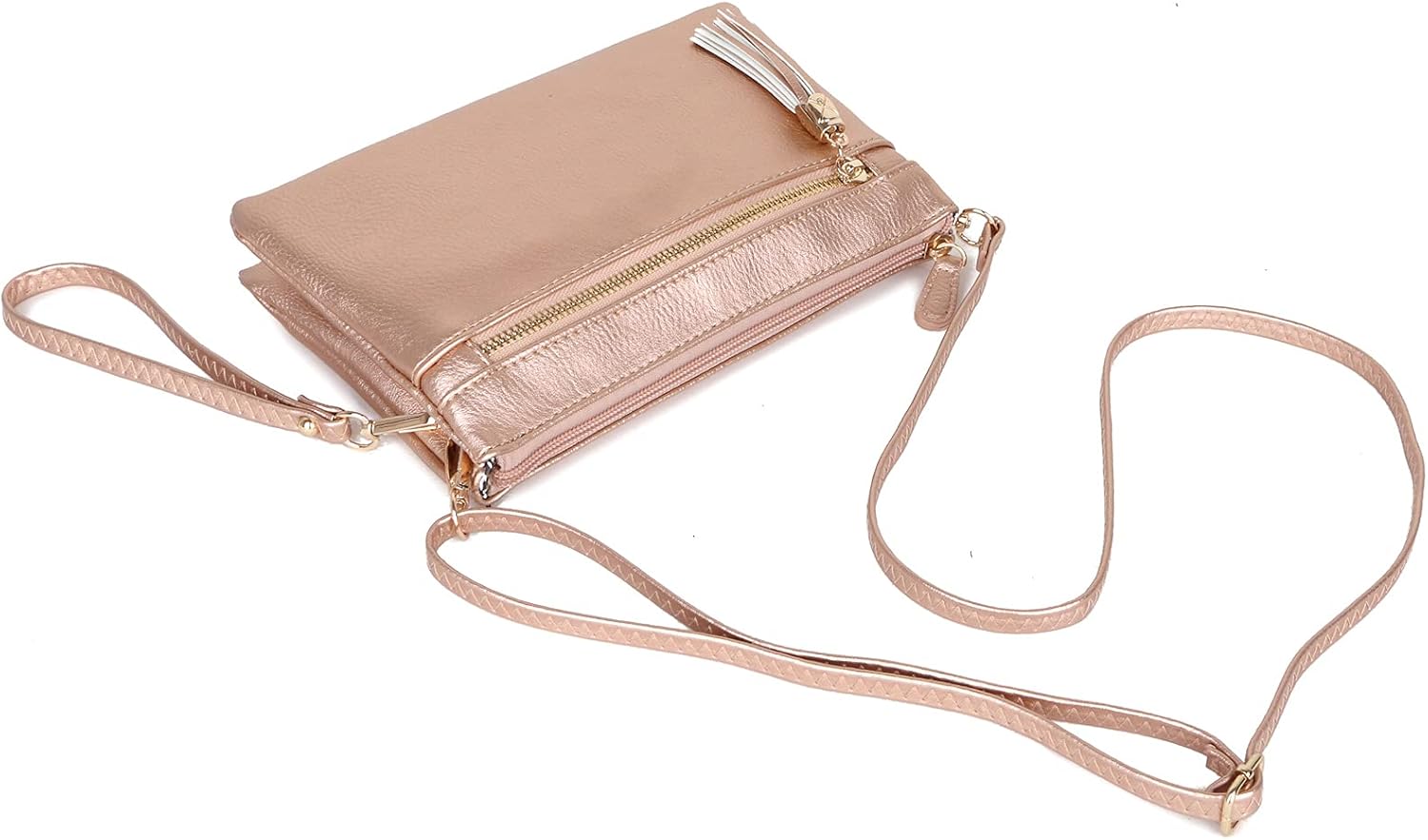 Solene Women's Lightweight Multi Compartment Wristlet Clutch Wallet Crossbody Bag - Image 3