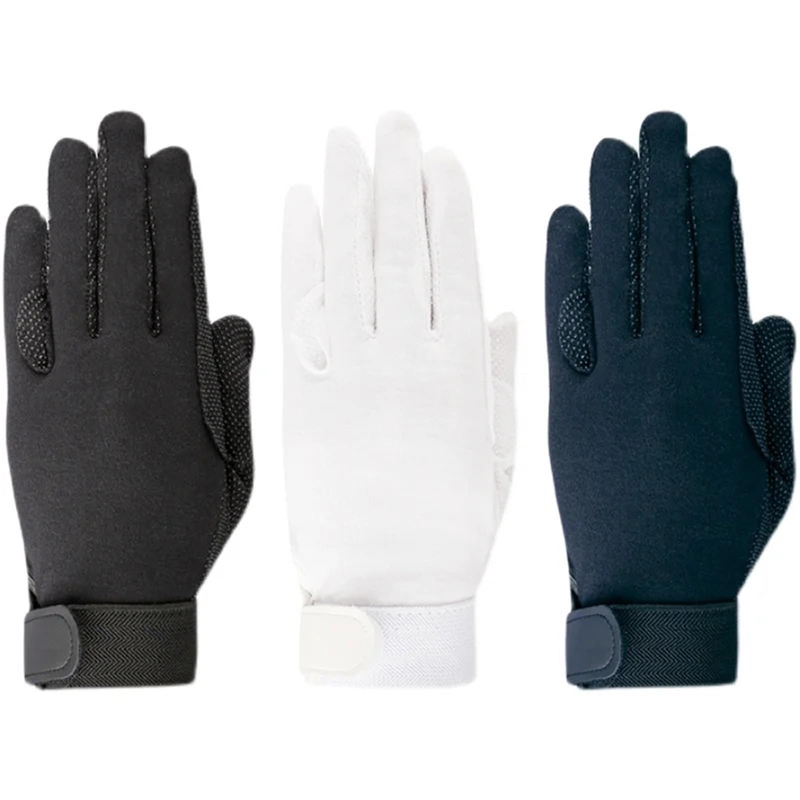 Guanti da Equitazione Guanti da Equitazione Guanti Traspiranti Antiscivolo Guanti da Equitazione for Guida Femminile per L'Equitazione(White,XL)