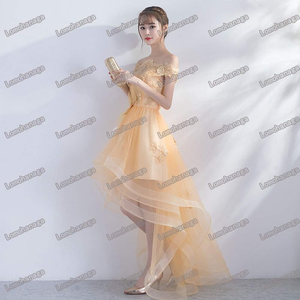 [Yorkfine] パーティードレス 大人 ピアノ 発表会 オフショルダー カクテルドレス ロング フォーマル フィッシュテール