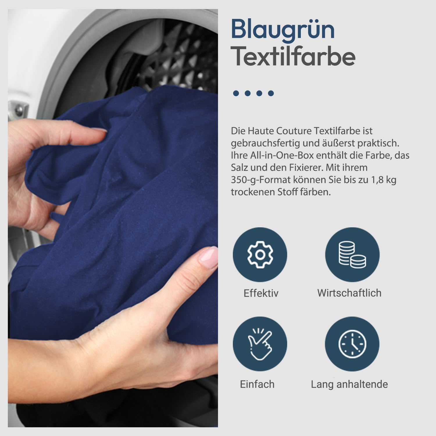 Haute Couture - Textilfarbe All-in-One - MarineBlau - 3x350g