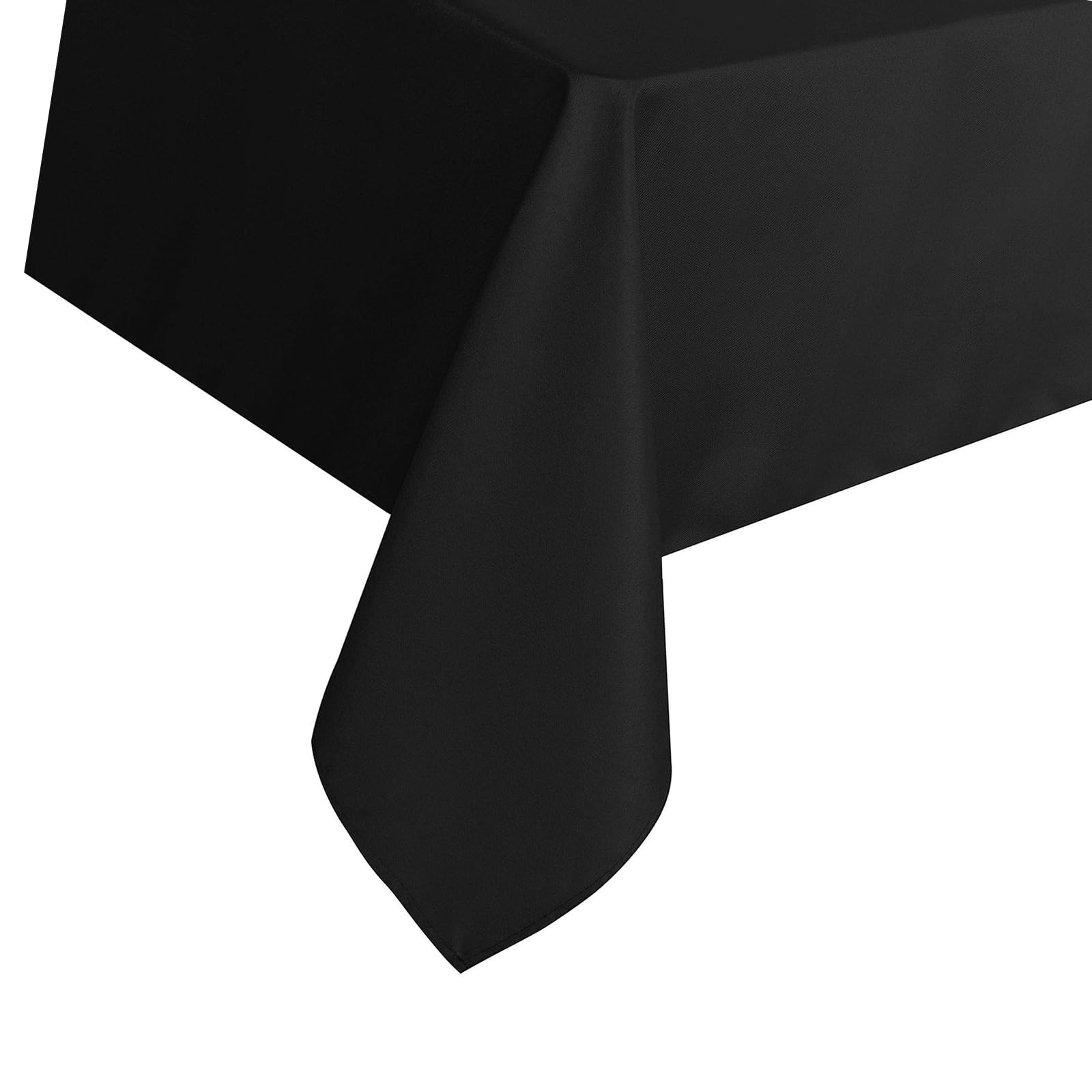 carotoe Fadeproof Easy to Clean Tablecloth Polyester Black Design Suitable for Formal Casual Dining Waterproofs Picnics Tablecloth