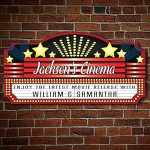 Home Theater Marquee Personalized Sign Custom Product