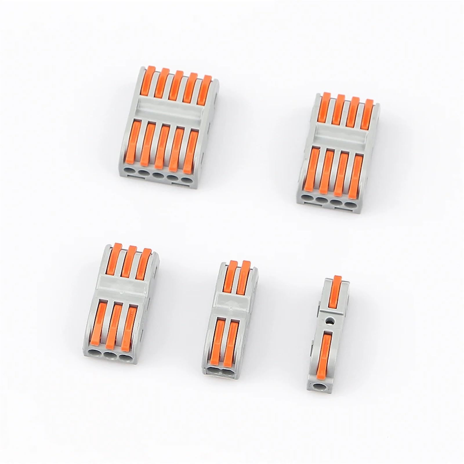 10pcs Mini Fast Connector Wire Connector Universal Cable Compact Wire Conductor Spring Splicing Push in Terminal Block(218)