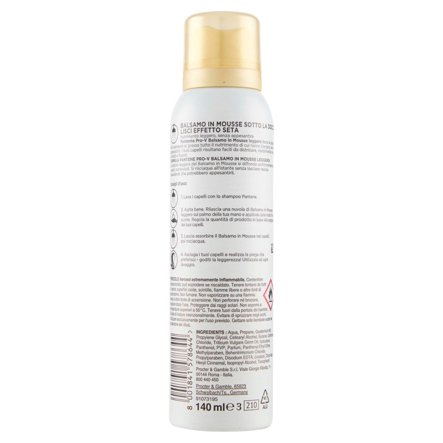 Straight Silk Effect - Conditioner in Mousse 140 ml - Image 3
