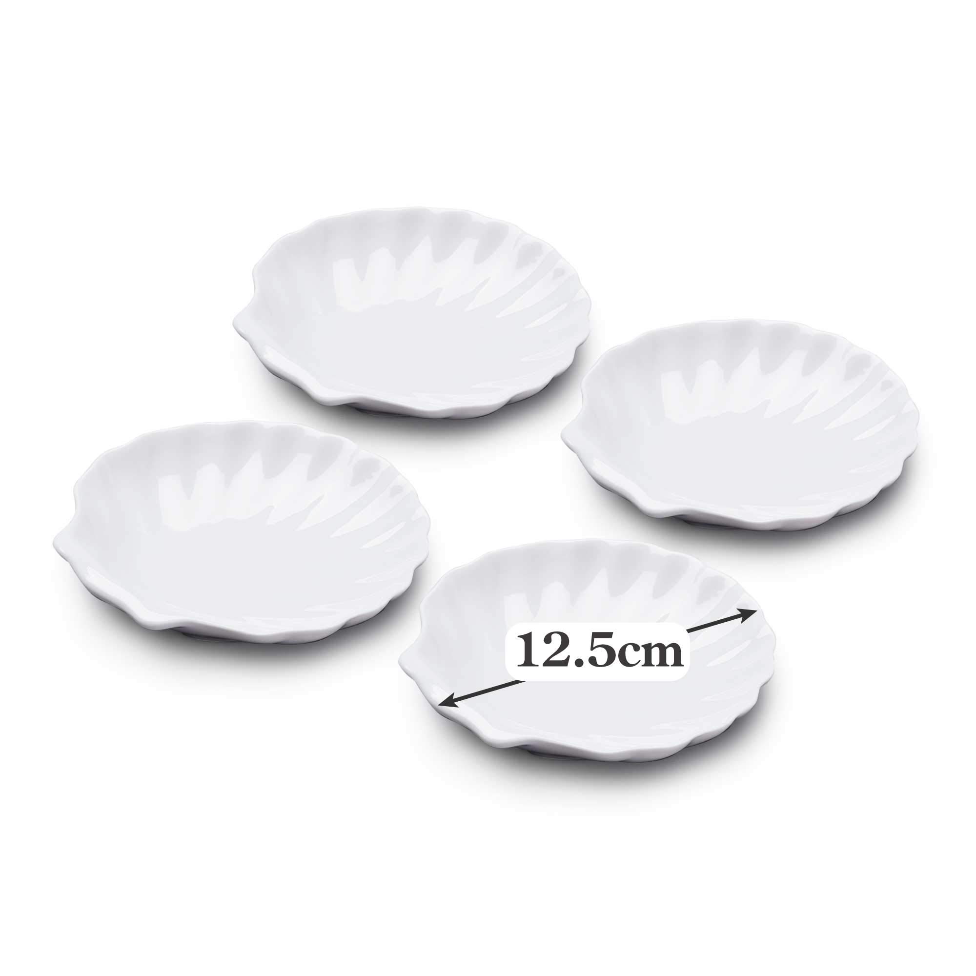 WM Bartleet & Sons 1750 TSET108 - Juego de 4 platos de porcelana tradicional (13 cm), color blanco