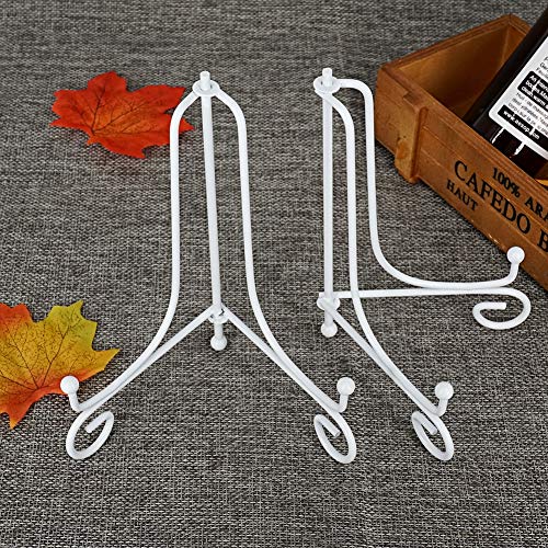 Lionwei Lionweli 6 Inch White Iron Plate Stand Holder Easel Display Stand For Plate?Picture?Photo And More,4 Pcs. #TOP4