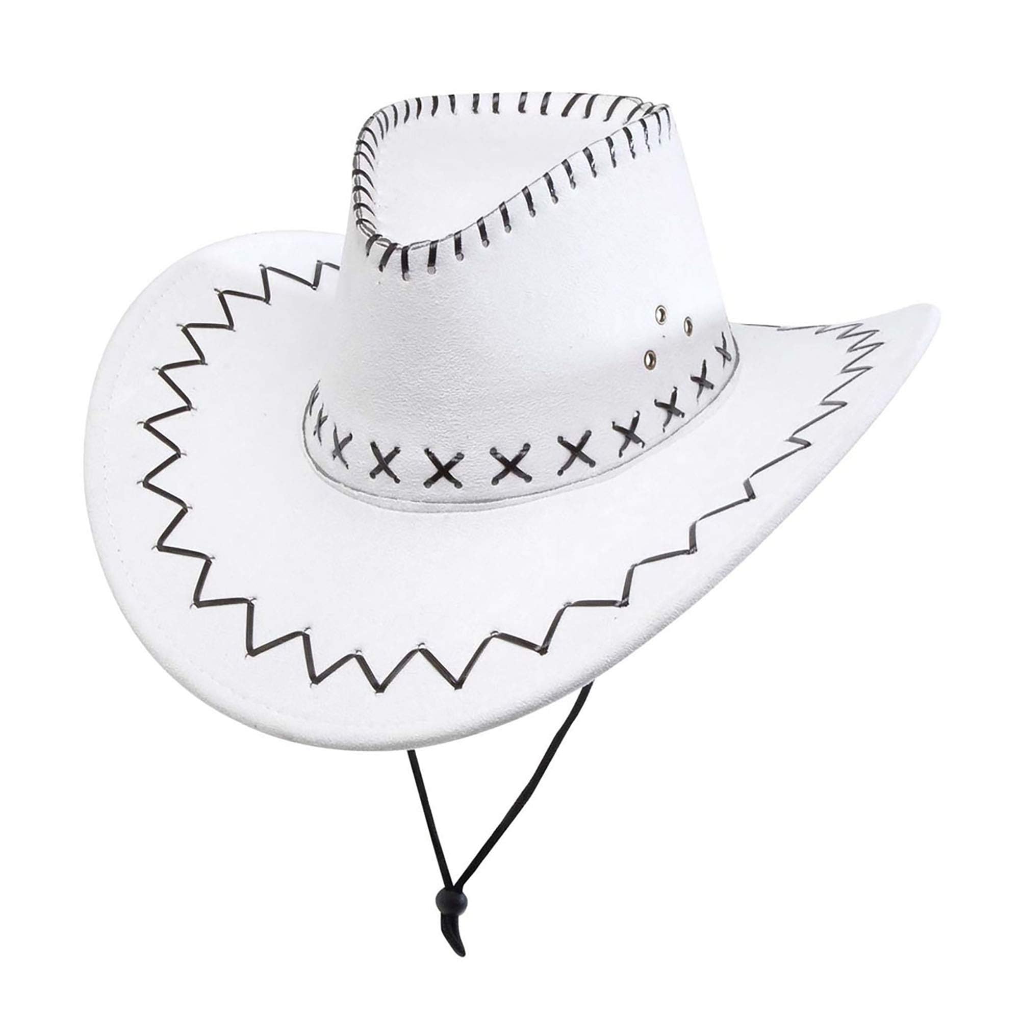 W WIDMANN MILANO Party Fashion - Cappello da cowboy in pelle artificiale, ranger, sceriffo, cowgirl, western, carnevale