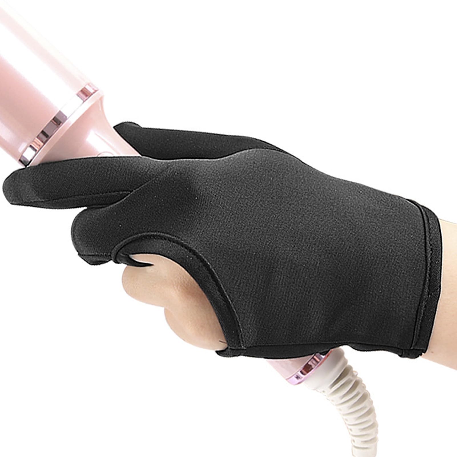 Gants de style résistants à la chaleur - Gants élastiques à 3 doigts, accessoire de protection pratique, poignée anti-brûlure, matériau flexible et lavable, outil durable pour le salon
