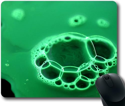Bubbles Green Gaming Mouse Pad Personalized Hot Oblong Shaped Mouse Mat Design N